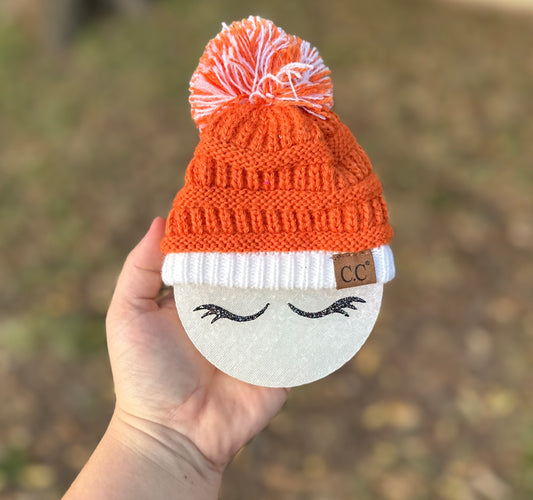 RTS- Orange Smiley Beanie