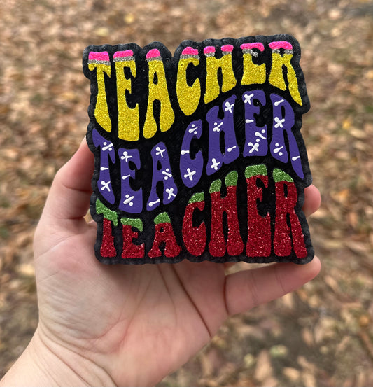 Teacher Retro Text