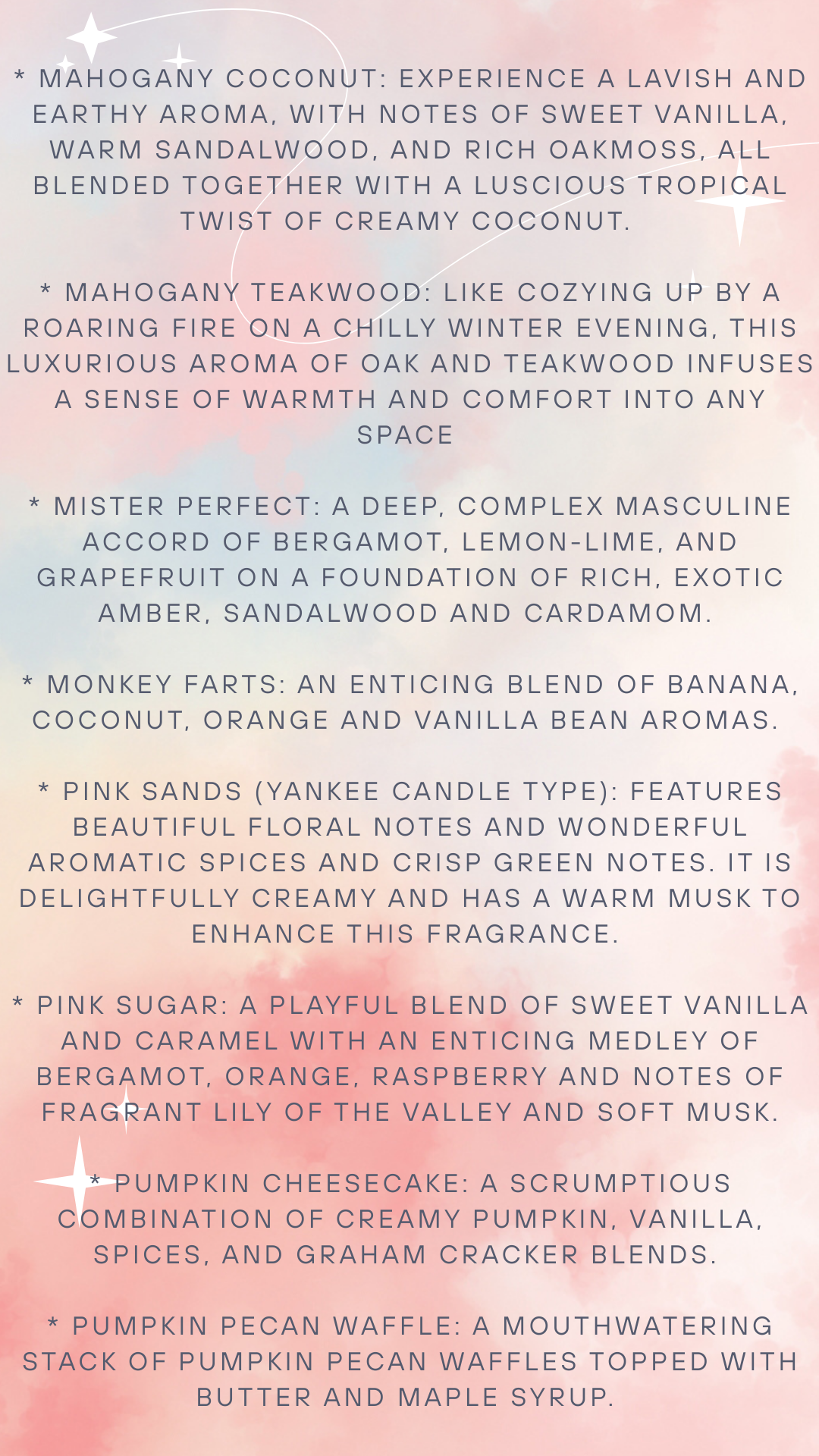 Scent Descriptions!