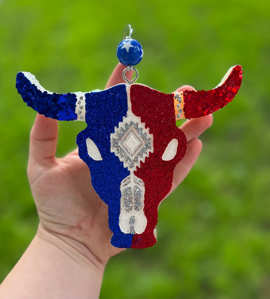 Red & Blue Aztec Bull