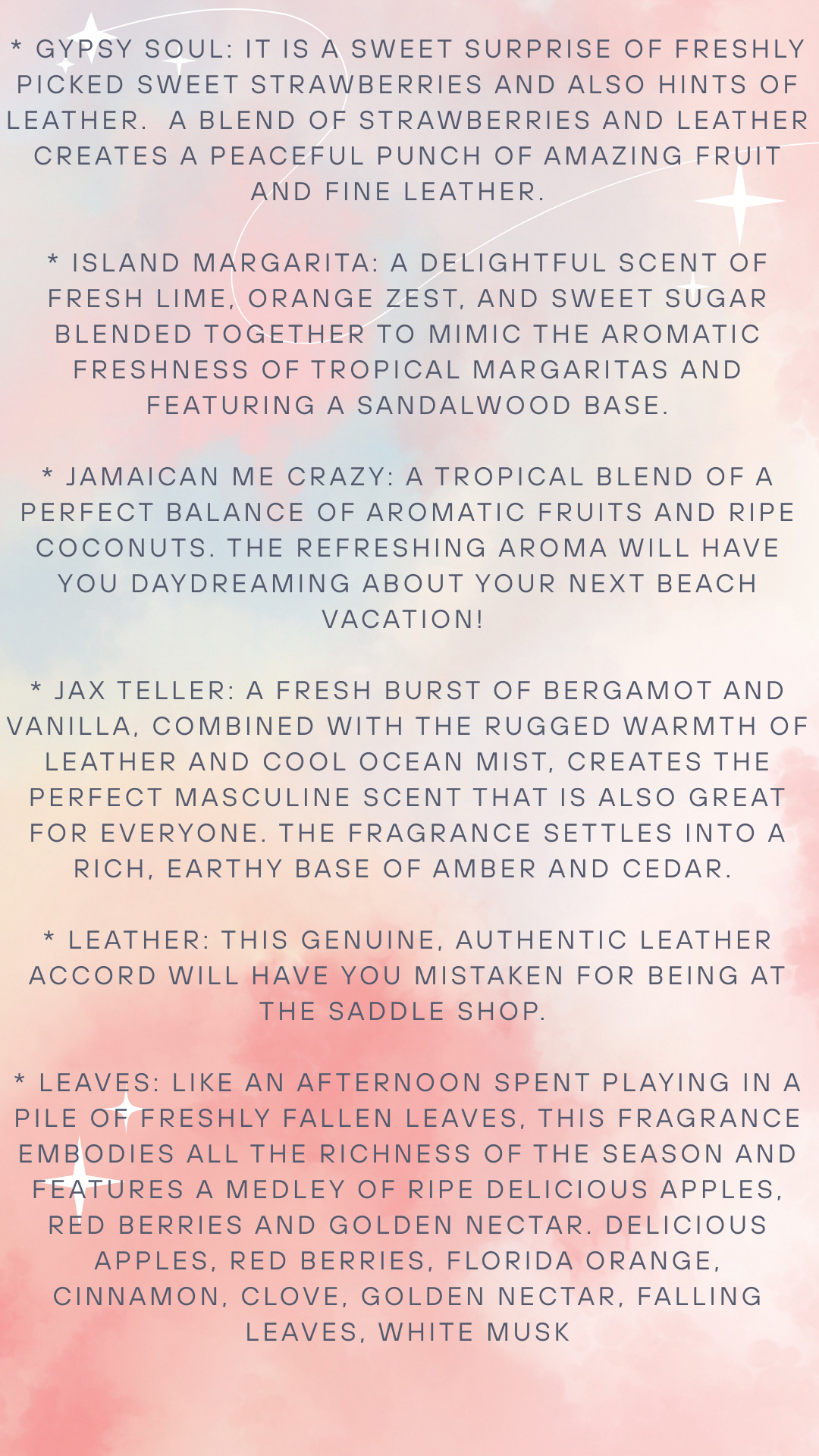 Scent Descriptions!