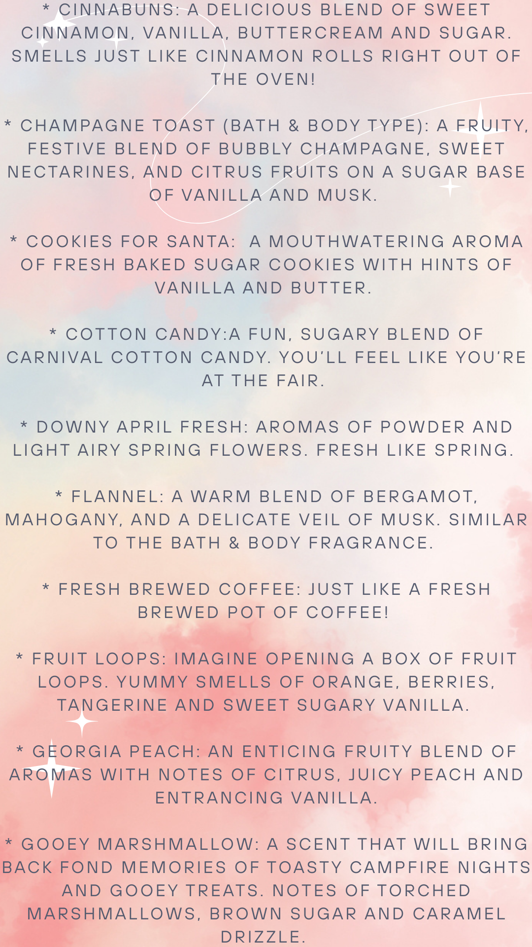 Scent Descriptions!