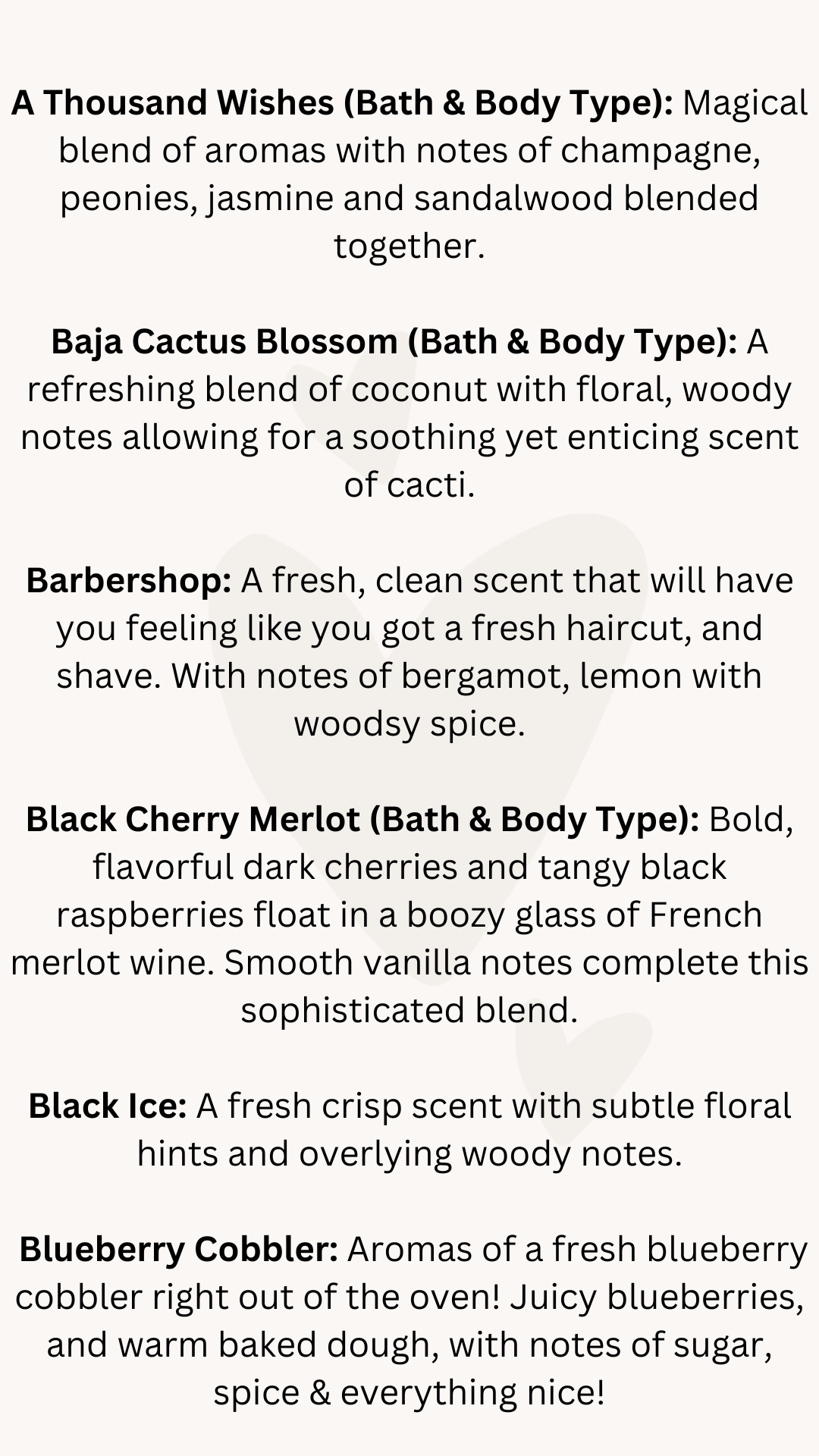 Scent List