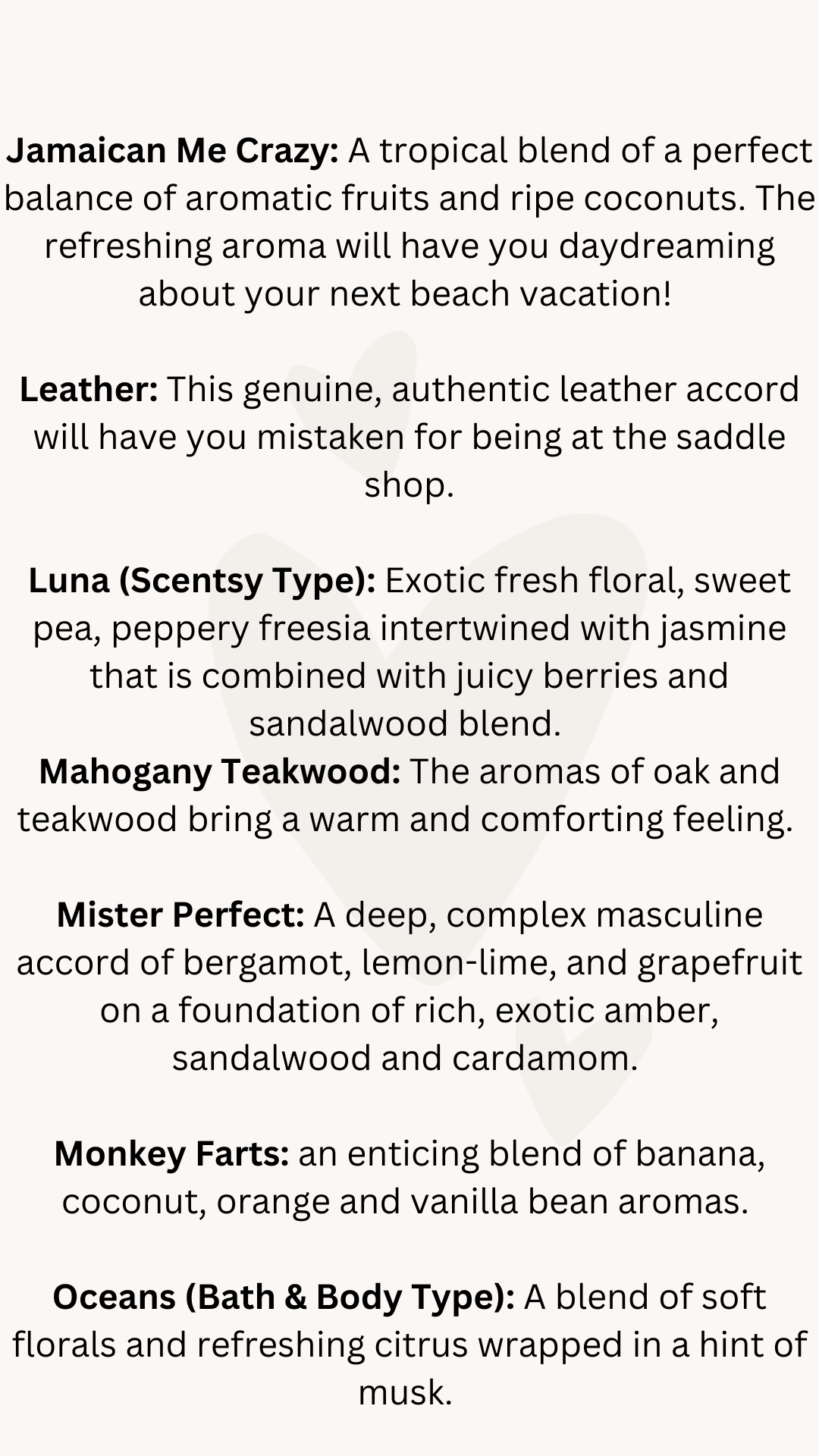 Scent List